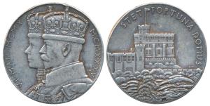 Silver Jubilee Medal of George V and Queen Mary, Silver, 15.47g, Domus Medal, conjoined bu