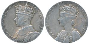 George VI Coronation Medal, Silver, 18.7g, 12th May 1937, obv. crowned bust of George VI, 