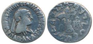 Indo-Greeks, Apollodotus II (c. 65-55 BC), Silver Drachm, 2.03, obv. diademed and draped l