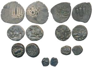 Silver and Billon, Guptas, Skandagupta; Yadavas of Devagiri, Lion type; Indo-Sassanians (4