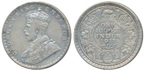 George V, Silver Rupee, 1911, Calcutta Mint (Prid 207). Very Fine+.