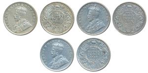 George V, Silver Rupee (3), 1913; 1915; 1920, all Bombay Mint (Prid 219).Very Fine+ to Abo