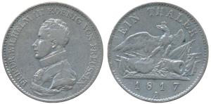 German States, Prussia, Friedrick Wilhelm III, Silver Thaler, 22.27g, 1817A, Coronation An