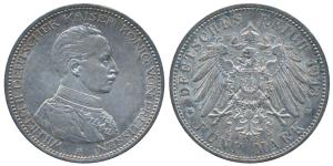 German States, Prussia, Silver 5 Mark, 27.78g, 1913A, Coronation Anniversary issue (KM 536