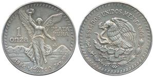 Mexico, Silver Crown, 31.1g, 1984 (KM 494.1). Extremely Fine, Rare.