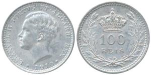 Portugal, Emanuel II, Silver 100 Reis, 3g, 1910 (KM 548). Extremely Fine.