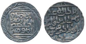 Shams al din Firuz Shah, Silver Tanka, 10.75g, KhittaLakhnauti Mint, Al Imam legend with c