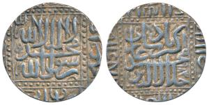 Akbar(AH 1068-1118; 1658-1707 AD), Silver Rupee, 11.27g, Ahmedabad Mint, AH 986, Kalima wi