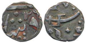 Ganpat Rao (AH 1264-1273, 1847-1856 AD), Silver ¼ Rupee, 2.89g, Baroda Mint, in the name o