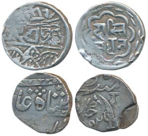 KhandeRao, Silver Rupee, 11.38g, Baroda Mint, Error, double strike at the edge of the plan