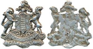 Bijawar State, Metal Aloy, coat of Arms, 25.3g.Very Fine+.