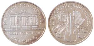 Austria, Silver 31.1g, 1.50 Euro (1 ½ Euro), 2017, Vienna Philharmonic, rev. Instruments (