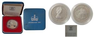 Bailiwick of Jersey, Elizabeth II, Silver 25 Pence, 28.28g, 1977 (KM 44a). Proof, within o