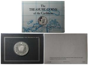 British Virgin Islands, Elizabeth II, Silver 20 Dollars, 19g, 1985, Porcelain Cup (KM 49).