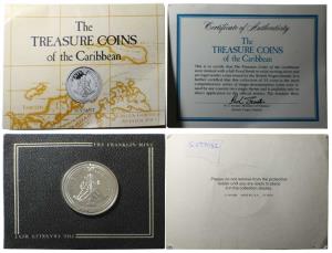 British Virgin Islands, Elizabeth II, Silver 20 Dollars, 19g, 1985, Sextant (KM 50). Proof