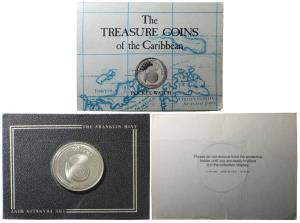 British Virgin Islands, Elizabeth II, Silver 20 Dollars, 19g, 1985, Pocket Watch (KM 71). 