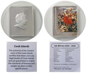 Cook Islands, Elizabeth II, Silver 5 Dollars, 25g, 2009, GRAND MASTERS OF EUROPE 2009, JAN