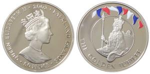 Falkland Islands, Elizabeth II, Silver 50 Pence, 28.28 g, 2002 (KM p14). Uncirculated.
