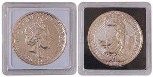 Great Britain, Elizabeth II, Silver 2 Pounds, 31.1g, 2017 Britannia, in plastic case of is