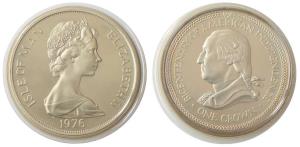 Isle of Man, Elizabeth II, Silver Crown, 28.71g, 1976 (KM 37).Uncirculated.