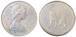 Isle of Man, Elizabeth II, Silver Twenty-Five Pence, 28.28g, 1975 (KM 31a).Uncirculated, i