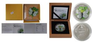 Mongolia, Silver 500 Togrog, 25g, 2017, Butterfly in 3D, Proof, within original box of iss