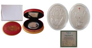 Niue, Elizabeth II, Silver Two Dollars, 56.56g, 2011, Imperial Faberge Eggs, Proof, within