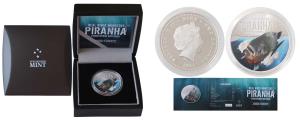 Niue, Elizabeth II, Silver Two Dollars, 31.1g, 2013, PIRANHA, Proof, within original box o
