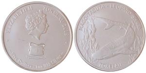 Tokelau, Elizabeth II, Silver 5 Dollars, 31.08g, 2018, MAGO-TAGUTA-LEOPARD SHARK. Uncircul