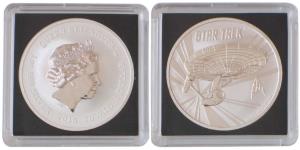 Tuvalu, Queen Elizabeth II, Silver 1 Dollar, 31.1g, 1oz, 2016, rev. STAR TREK, Uncirculate