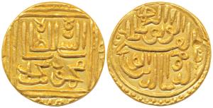 Nasir al-din Mahmud Shah I, Gold Heavy Tanka, 11.96g, Shahr Mukarram Muhammadabad Mint, ru