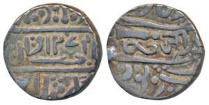 Jayaji Rao, Silver Rupee, 10.77g, Sheopur Mint, in the name of Muhammad Akbar II, Nagari l