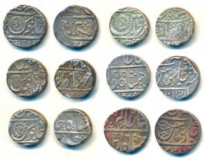 Malharnagar Mint, Silver Rupee (6), in the name of Shah Alam II, attributed to Jaswant Rao