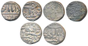 Silver Rupee (3), Gwalior, Madho Rao, AH 1311/36; Jhalawar, Madan Shahi series, in the nam
