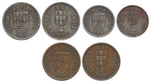 Cupro-Nickel 4 and 2 Tangas, Bronze 1 Tanga, 1934 (KM 21, 20 & 19). Very Fine to Very Fine