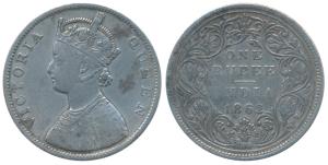 Victoria Queen, Silver Rupee, 1862, Bombay Mint, B / II / 0 / 6, Unlisted in Pridmore. Fin