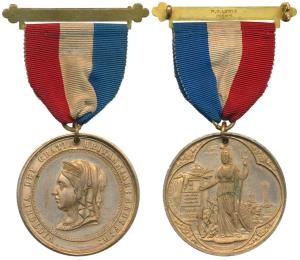 Queen Victoria, Gold Gilt Copper Medal, 1837-1897, rev. Britannia standing, ‘In commemorat