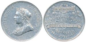 In memory of Queen Victoria, Aluminum Medal, 8.06g, rev. in Memoriam, Queen Victoria, born