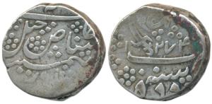 Khande Rao (AH 1273-1287; 1856-1870 AD), Silver Rupee, 11.30g, Baroda Mint, the title of t