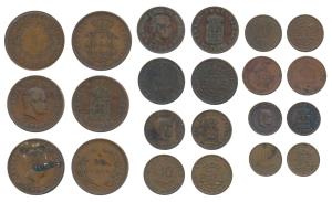 Goa, Luiz I, 1/8 Tanga; Carlos, ½, ¼, 1/8 & 1/12 Tanga; 1 Tanga (2), 1947 & 1952; 30 & 10 