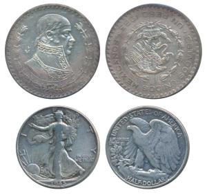 United States of America, Silver ½ Dollar, 1945, obv. walking liberty, rev. an eagle, (KM 