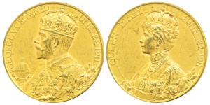 George V Coronation, Gold Medal, 16.54g, 22nd June 1911, obv. crowned bust of George V fac