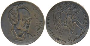 Mahler (1860-1911), Austrian Maestro and Composer, Bronze Medallion, obv. incused Portrait