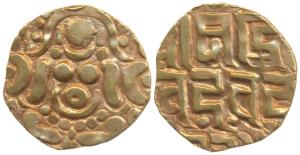 Gahadavalas of Kanauj, Govinda Chandradeva, Gold 4 ½ Masha, 4g, obv. Goddess Lakshmi seate