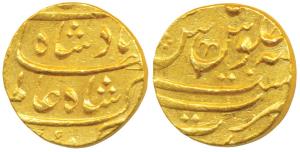 Shah Alam Bahadur (AH 1119-1124; 1707-1712 AD), Gold Mohur, 11.05g, Surat Mint (KM 356.14)
