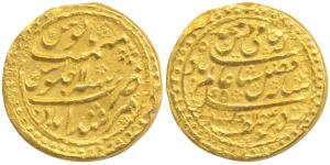 Murshidabad Mint, Gold Mohur, 12.3g, in the name of Shah Alam II, AH 1184/11, issue of 176
