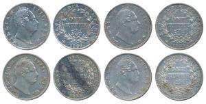 William IV, Silver Rupee, 1835, Calcutta Mint, F raised, A / I, Two leaves, 19 Berries; Du