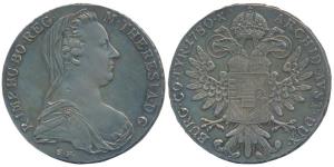 Austria, Maria Theresa, Silver Thaler, 27.92g, 1780, (KM 1866). Restrike, Mint State.