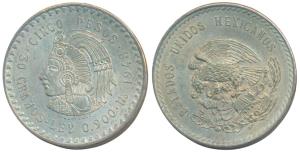 Mexico, Silver 5 Pesos, 30g, 1948 (KM 465). Superb Mint State.