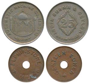 Token of Automatic Machine Company, J. H. Somerville, for Ceylon, Burma and India; Canteen